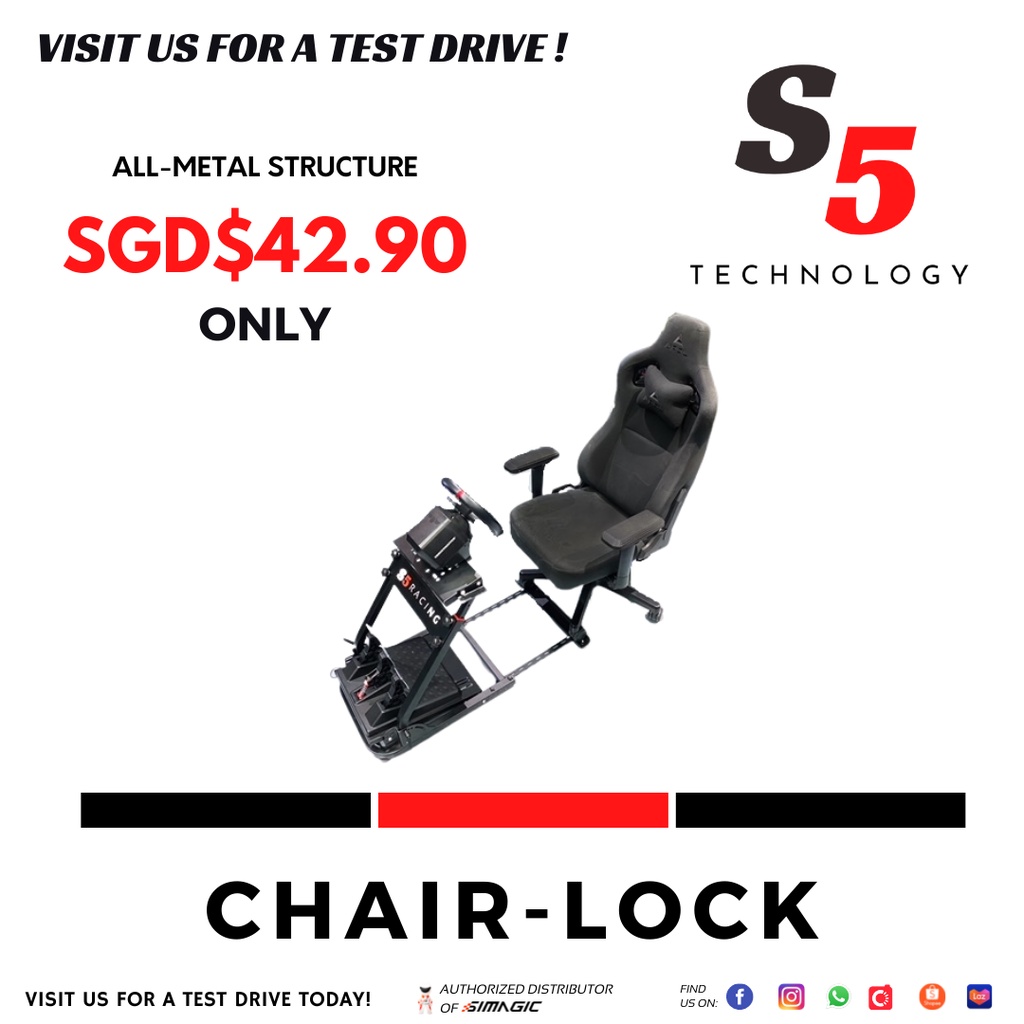 S5 Supra Wheelstand Chair lock / Wheel lock / extendable chair lock / office chair lock/ gaming