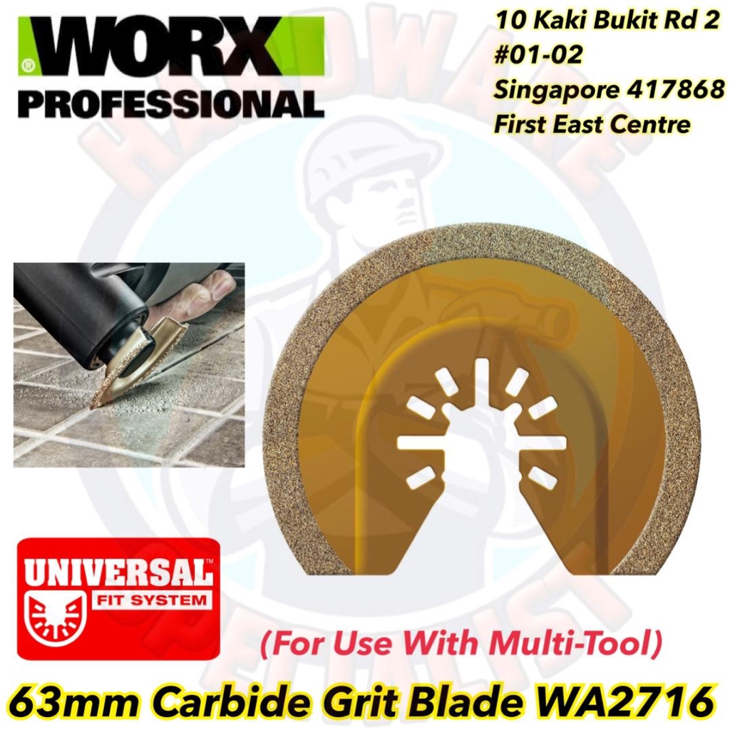 Worx 63mm Carbide Grit Blade (Use With MultiTool) (Diamond Cutting