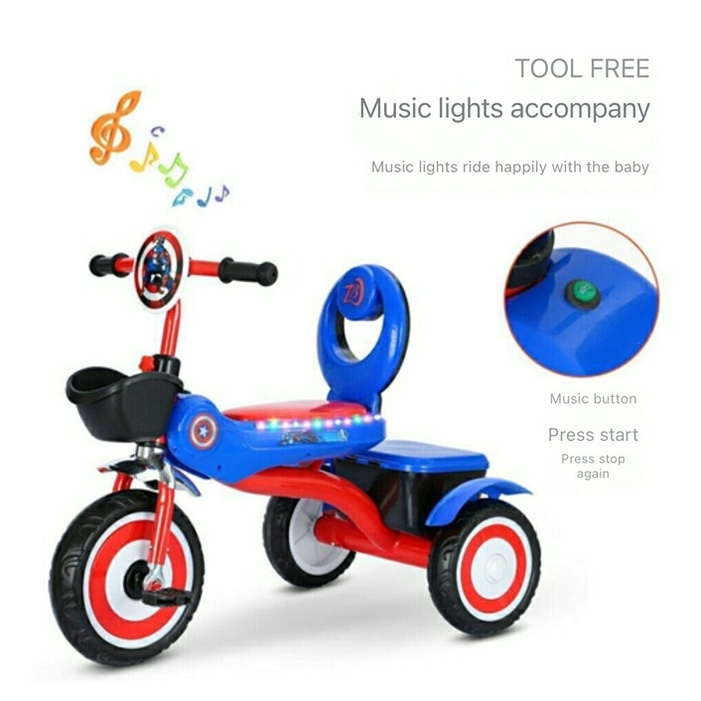 Tricycle toy 138 years old baby bicycle boy and girl bicycle stroller