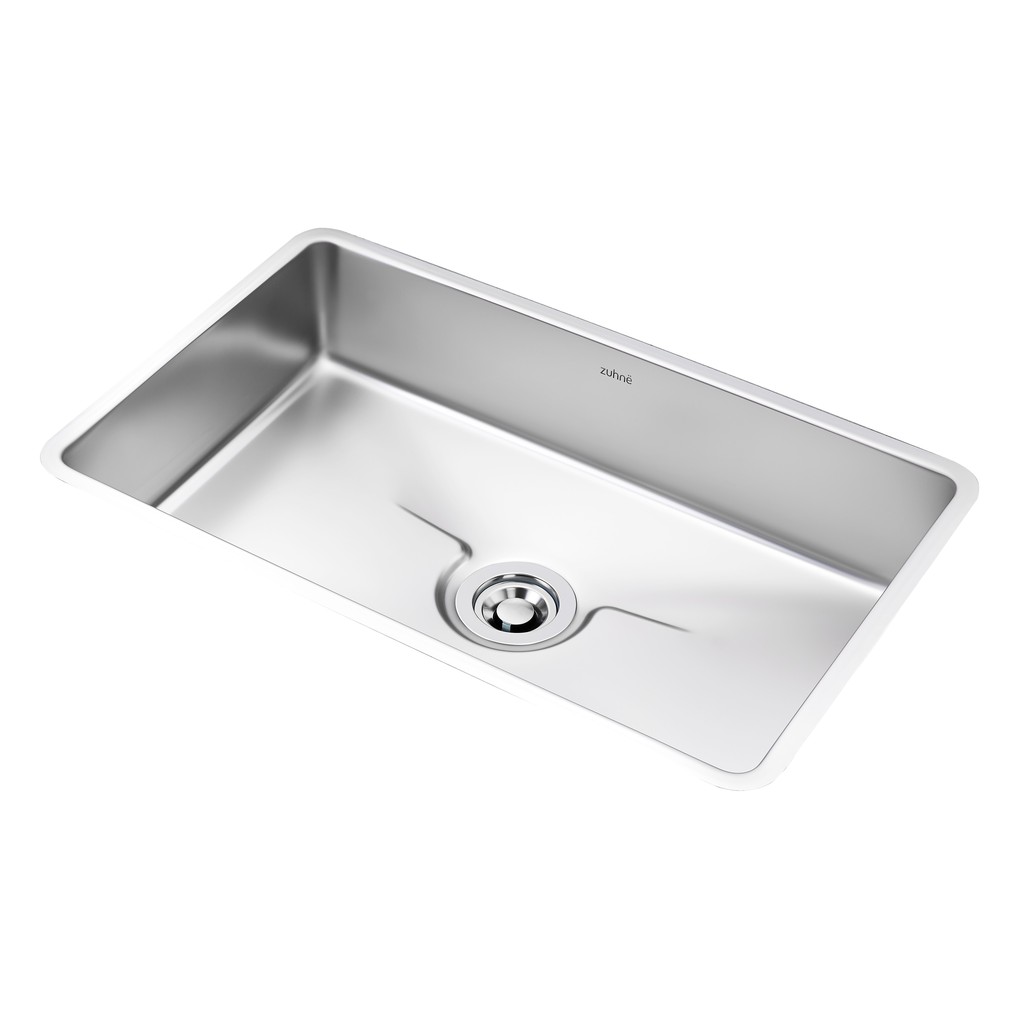 ZUHNE Lumi Single Bowl Undermount Kitchen Sink, 16Gauge Stainless