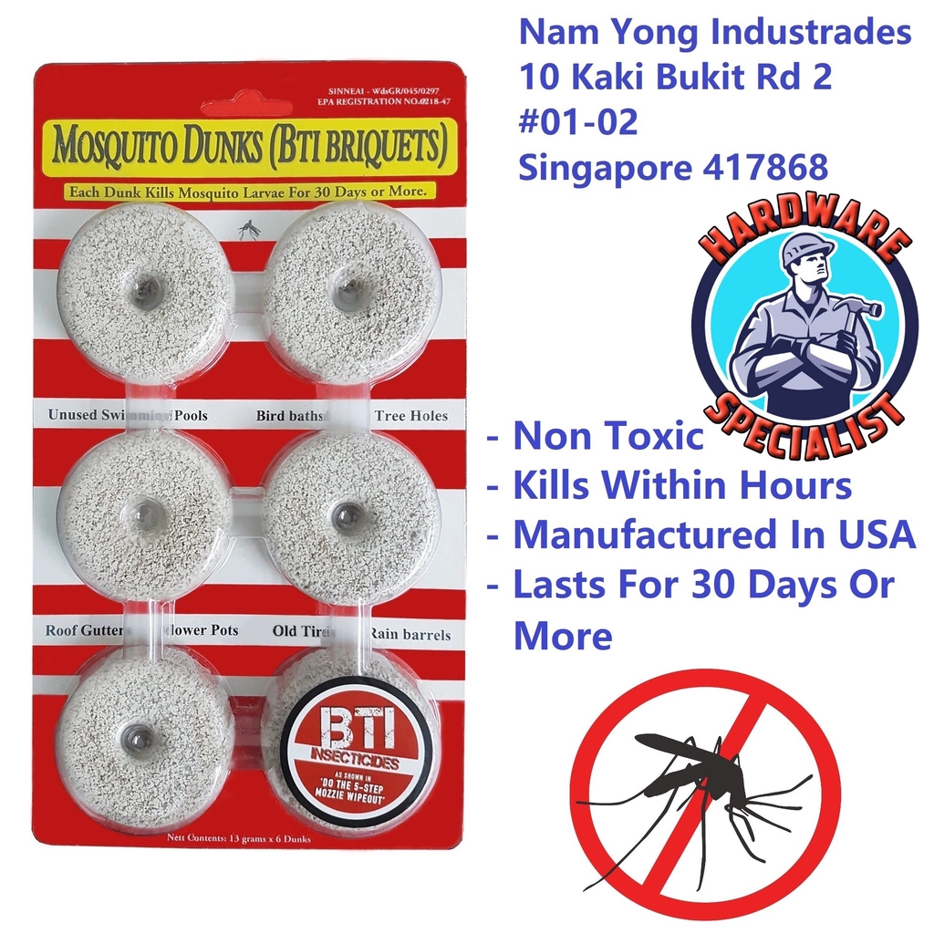 Mosquito Dunks BTI Briquets (Non Toxic Mosquito Insecticide) (NEA