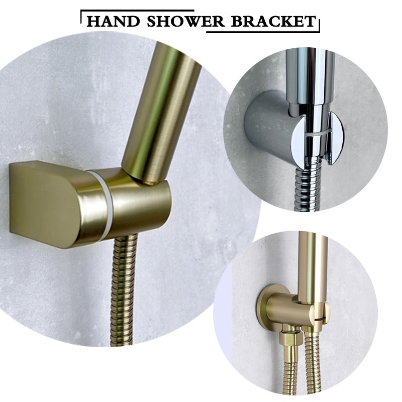 Shower Holder Bracket BS Plastic Gold Matt Black Shine Chrome Metal Grey Angel Adjustable