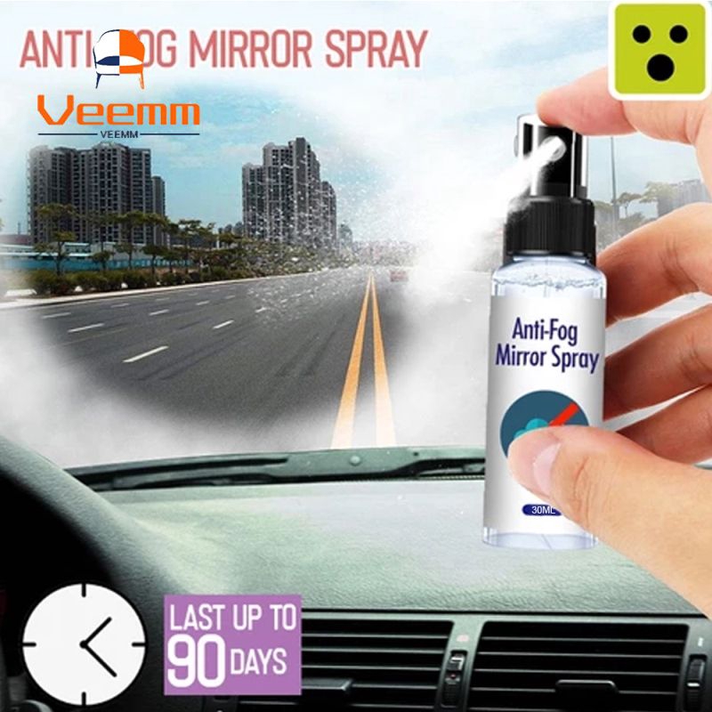 【Fast Delivery】 Anti Fog Mirror Spray 30ml 【Veemm】 Shopee Singapore