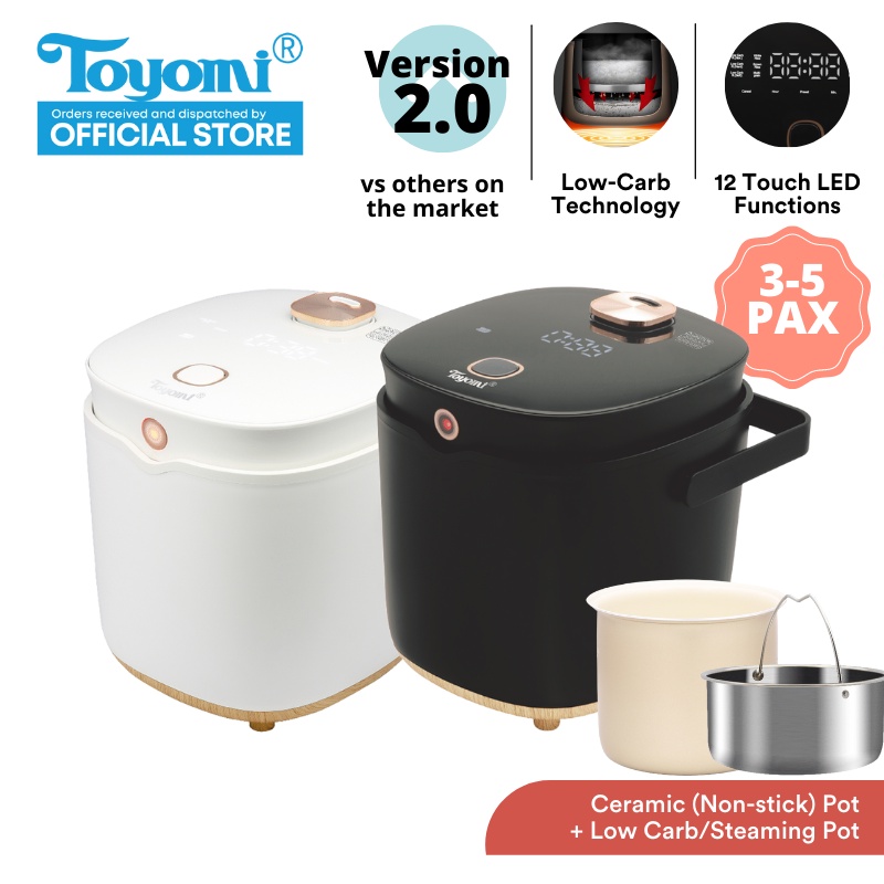 [BACK IN STOCK] TOYOMI 0.8L SmartDiet Low Carb Rice Cooker