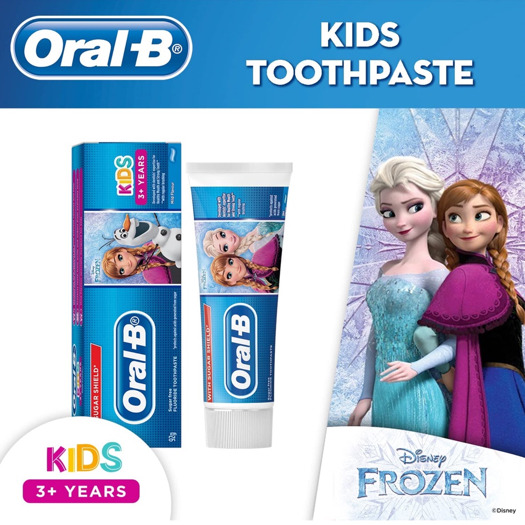 OralB Frozen Kids 3+ Years Toothpaste, 92g Shopee Singapore