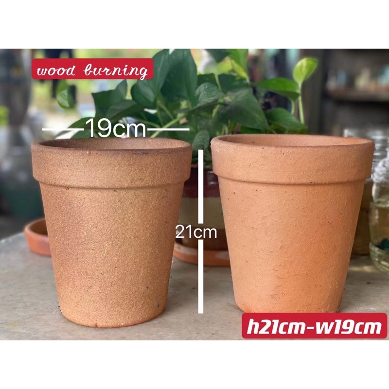 VT2119 Traditional handmade Wood burning Ceramic Terracotta Pot/pasu
