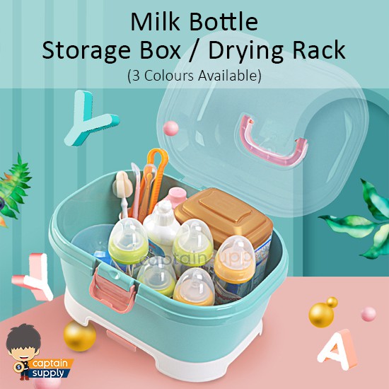 Baby Milk Bottle Storage Box and Drying Rack Shopee Singapore