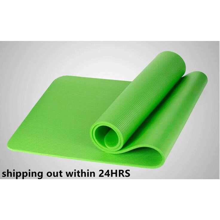 Thick Yoga mat 15mm come with strap anti slip yoga mat Shopee Singapore