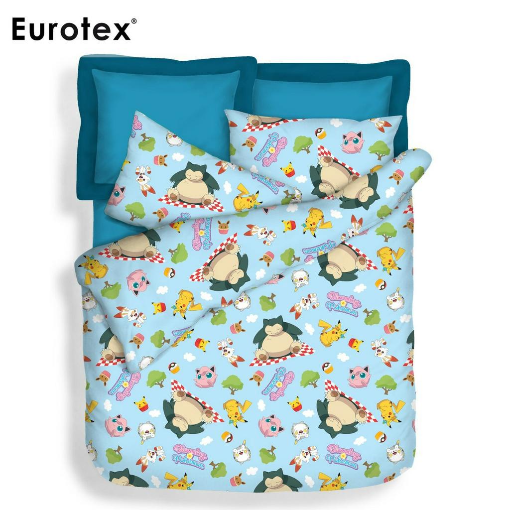 Pokemon Fitted Bedsheet Set / Summer Light Quilt, 900 Thread Count Microluxe, Snorlax, Pikachu