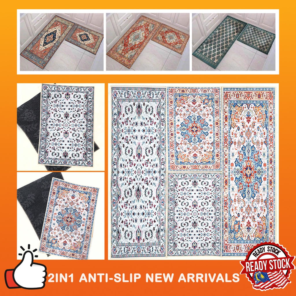 Hot Designs!!Anti slip kitchen mat/ Water proof Velvet Kitechen mat