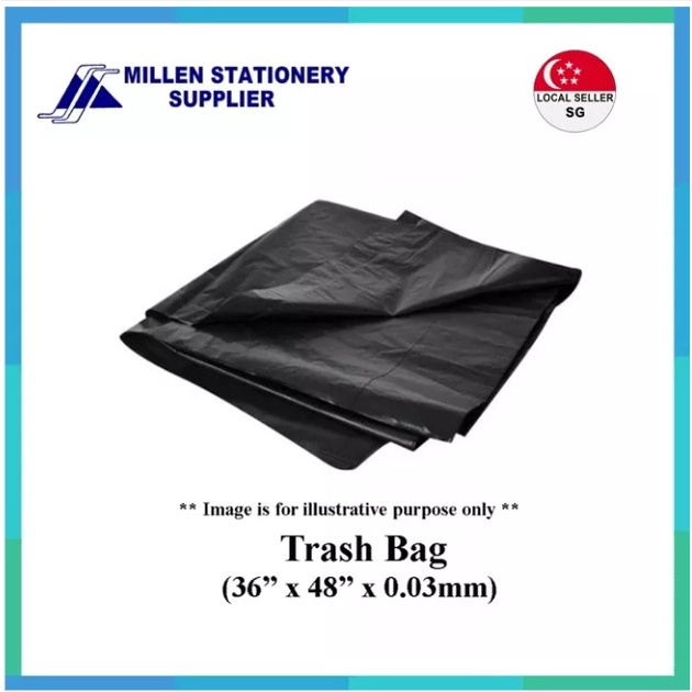 Extra Large Rubbish Trash Garbage Bags (36" x 48" x 0.03MM) Shopee