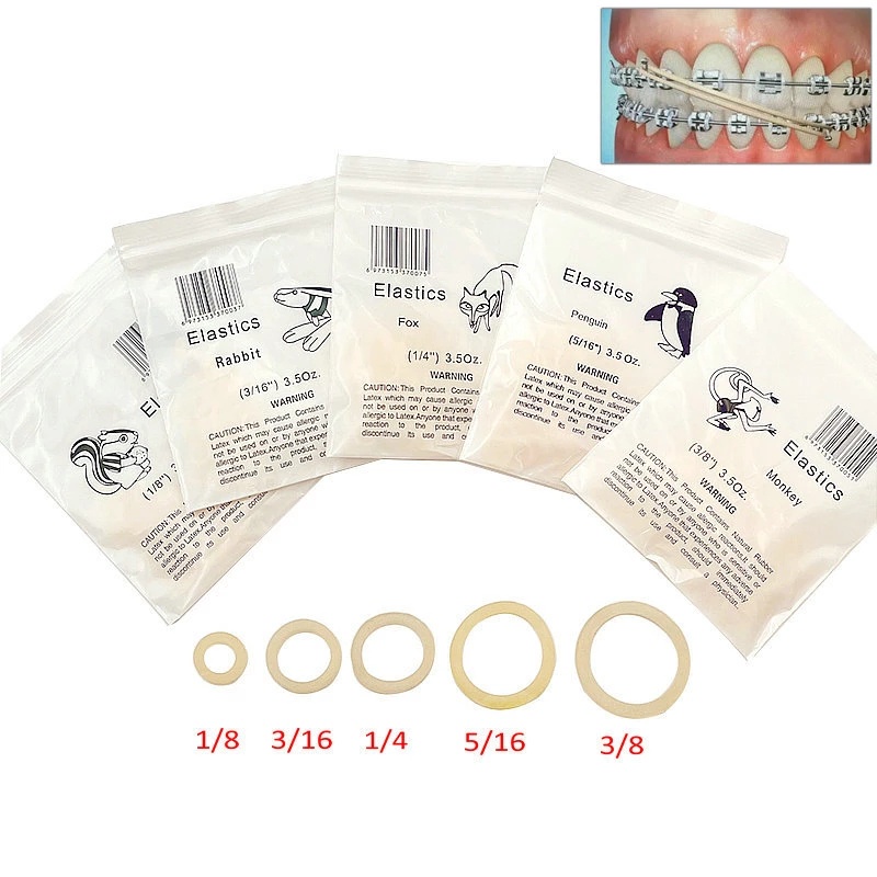 5packs CST Dental Orthodontic Rubber Bands Ortho Elastics Latex Braces