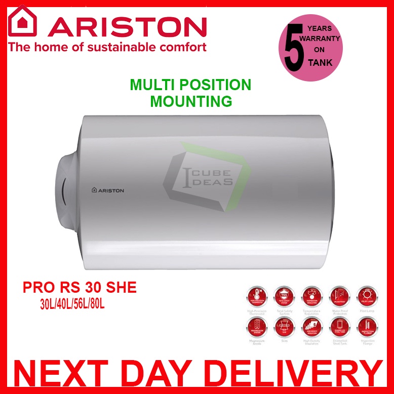 Ariston Pro R Slim 30/40/56/80/100 Electric Storage Water Heater