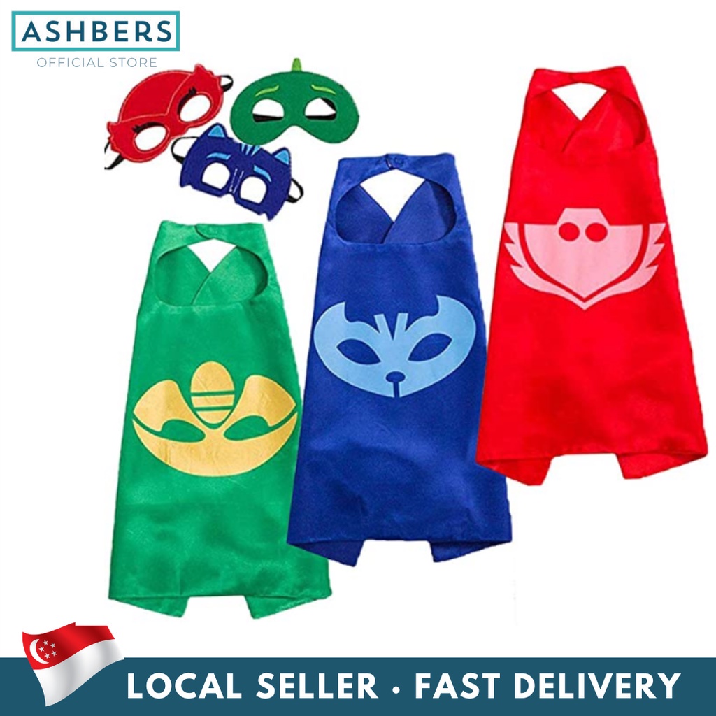 PJ Masks Capes and Masks for Kids Costume Superhero Cape and Mask