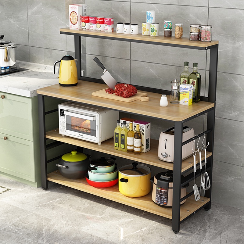 Kitchen Shelf Floor Multilayer Microwave Oven Storage Rack Table Top