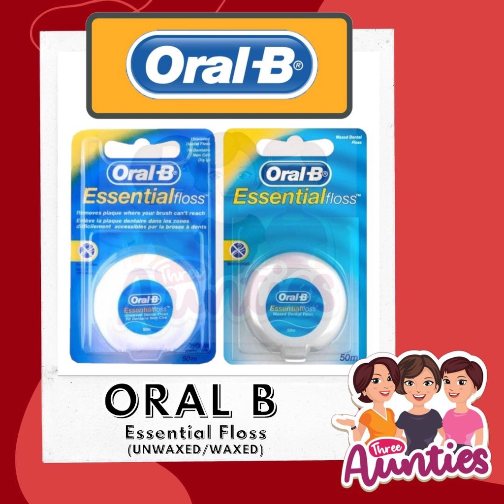 Oral B Dental Floss Unwaxed / Waxed Mint, 50M Shopee Singapore