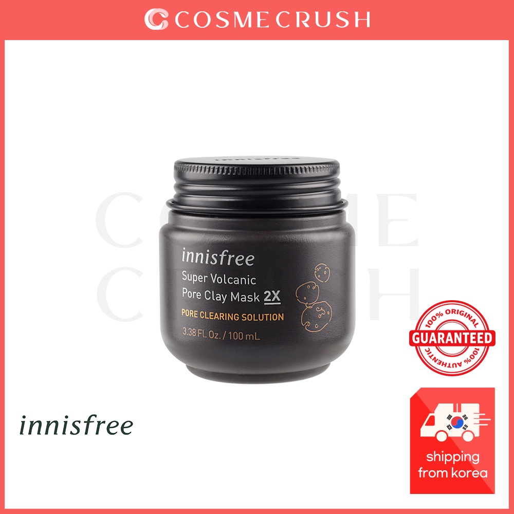 innisfree Super Volcanic Pore Clay Mask 2x 100ml (1ea, Expiry date June