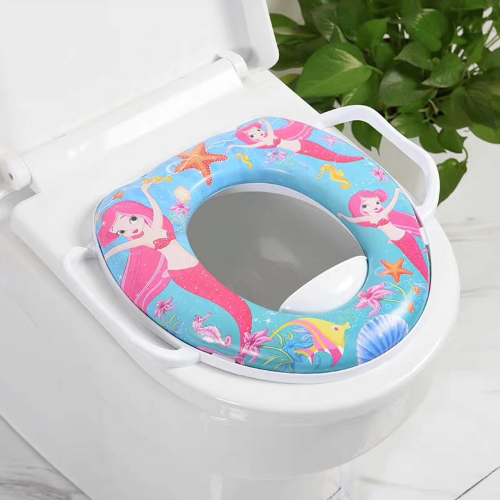 SG Stock Kids Padded Potty Training Toilet Seat with handle Children