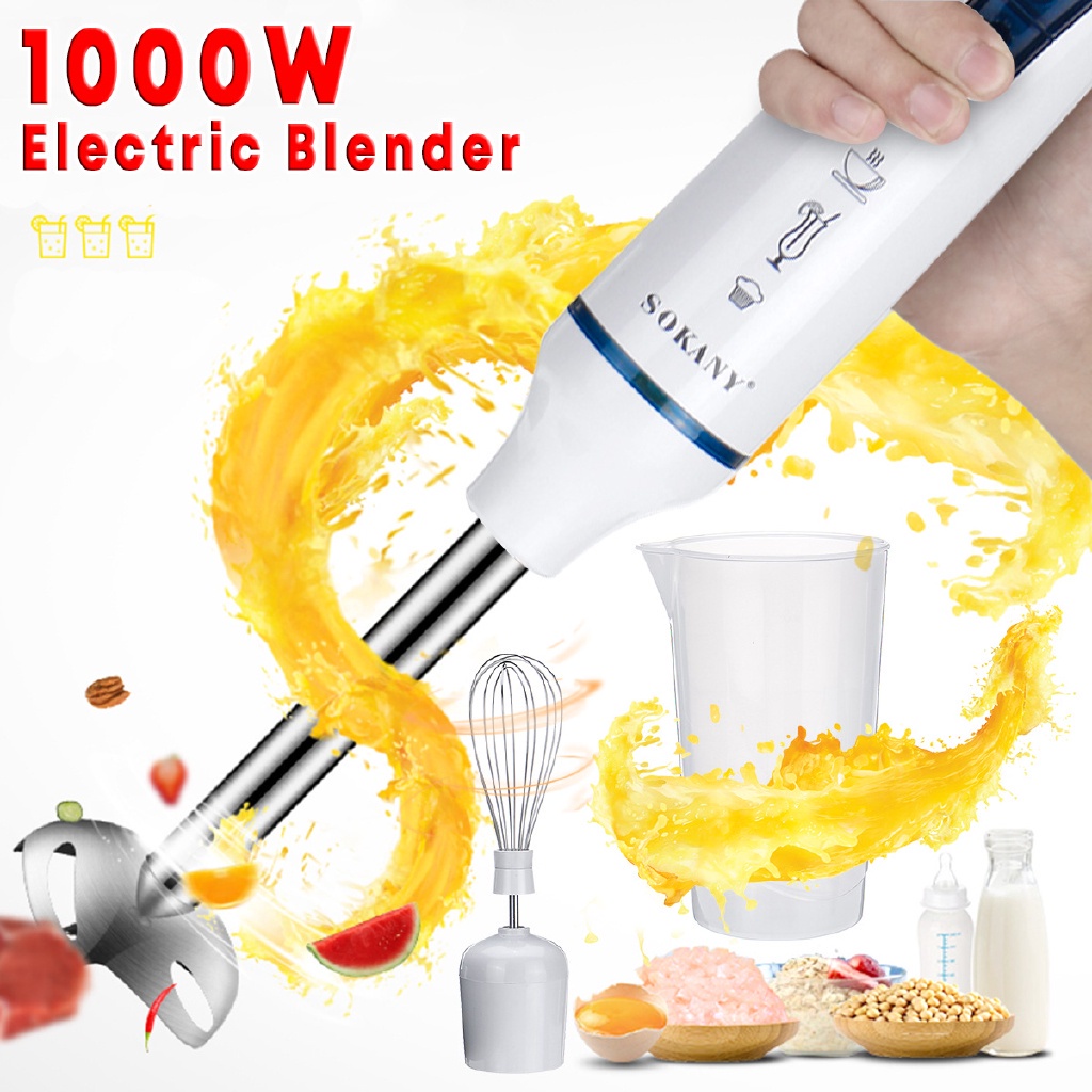Electric Hand Blenders 3 IN 1 1000W Egg Blenders Home Kitchen Mixer