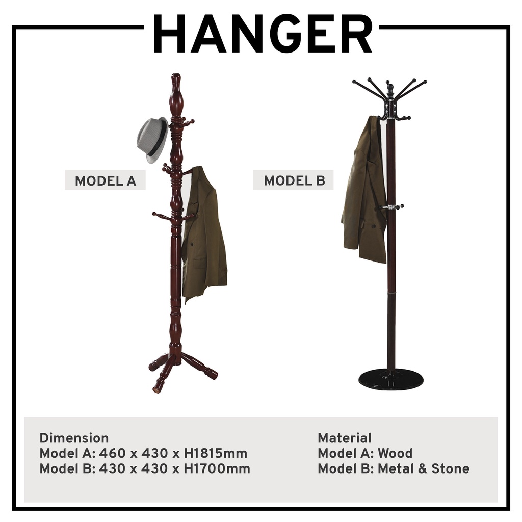 Coat Hanger Clothes Hanger Wooden Stand Hook Hanging Clothes Shopee