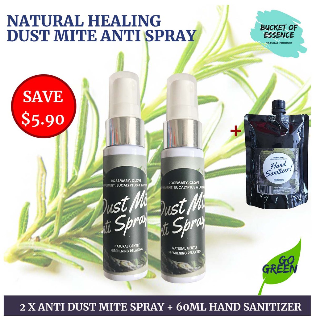 Natural Anti Dust Mite Spray Furniture Linen Natural Allergies Solution