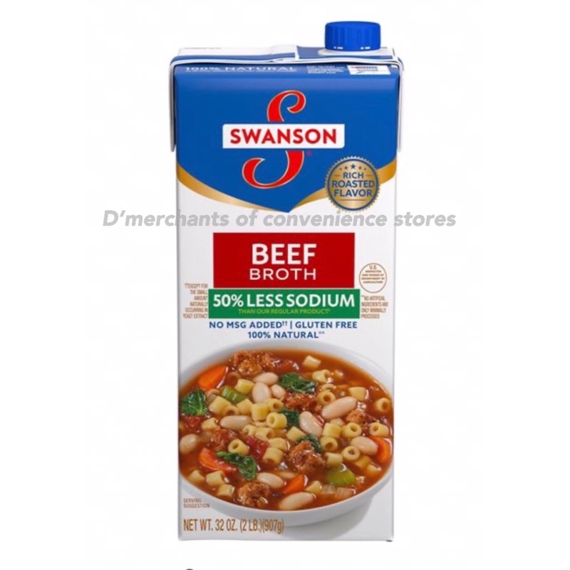 Swanson Gluten Free Low Sodium Beef Broth,32 fl oz 907g Shopee Singapore