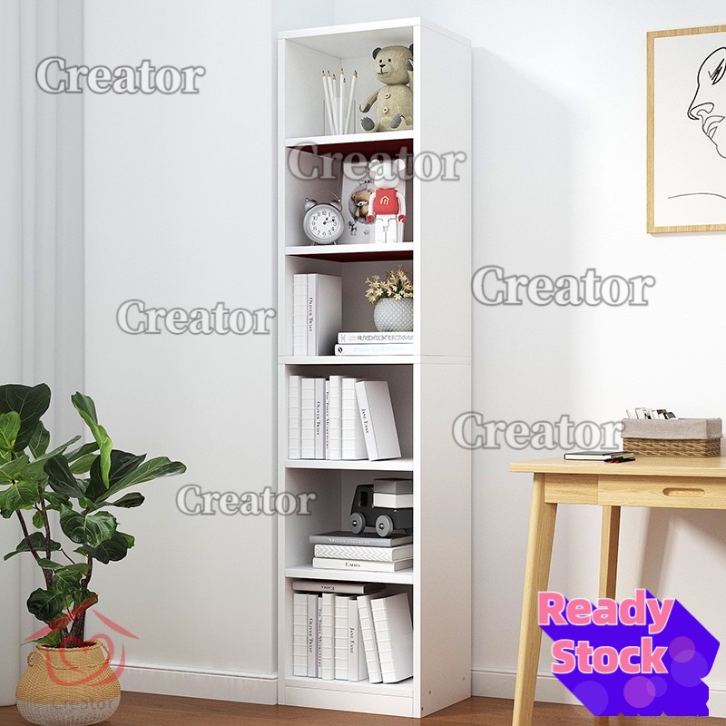6 Tier Storage Box Bookcase Floor Corner Storage Small Corner Bookshelf/Rak Buku
