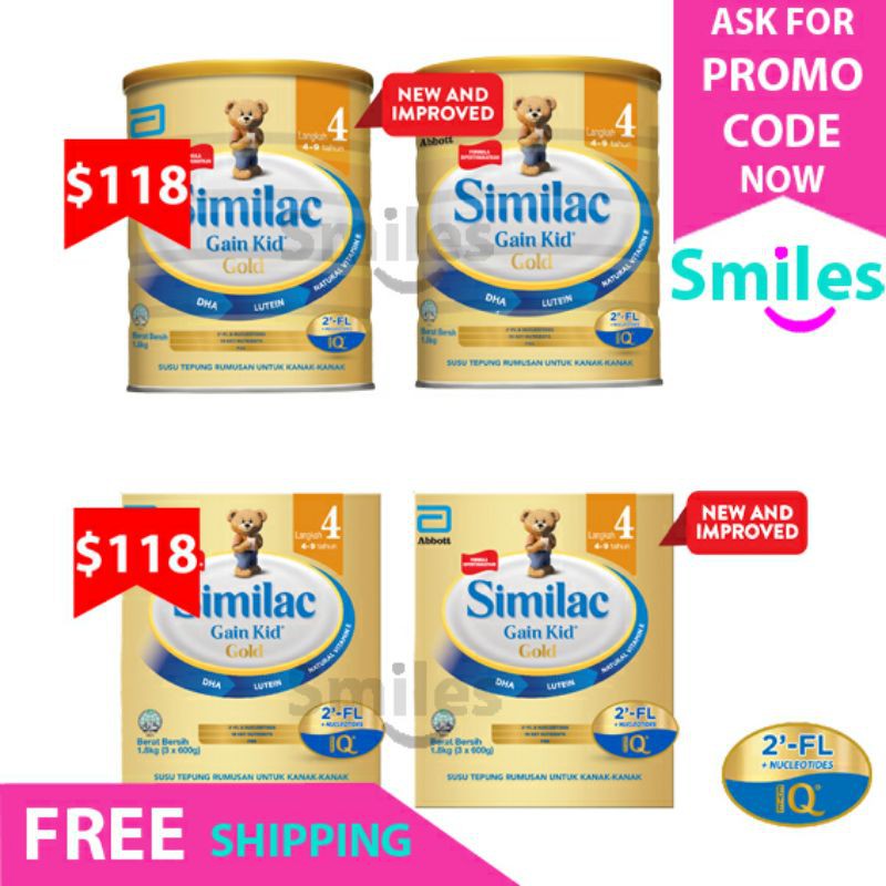 STAGE 4 CHAT FOR PROMO CODE Similac Stage 4 Gain Kid Shopee Singapore