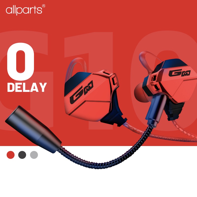 GAMO G10 Gaming Earphone Noise Reduction Headphone Earbuds Double Mic