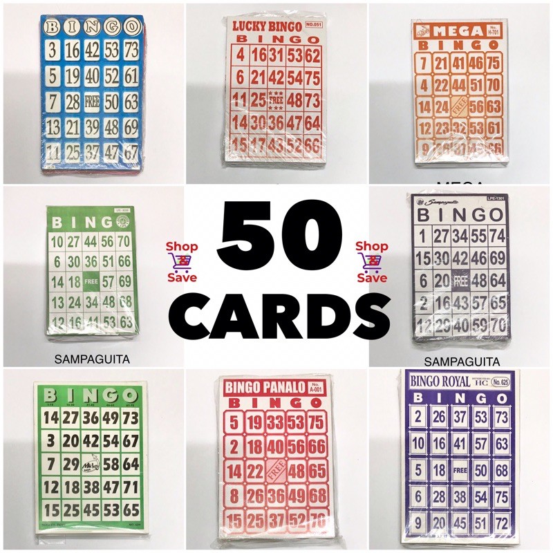 BINGO CARDS / 50 and 100 CARDS Shopee Singapore