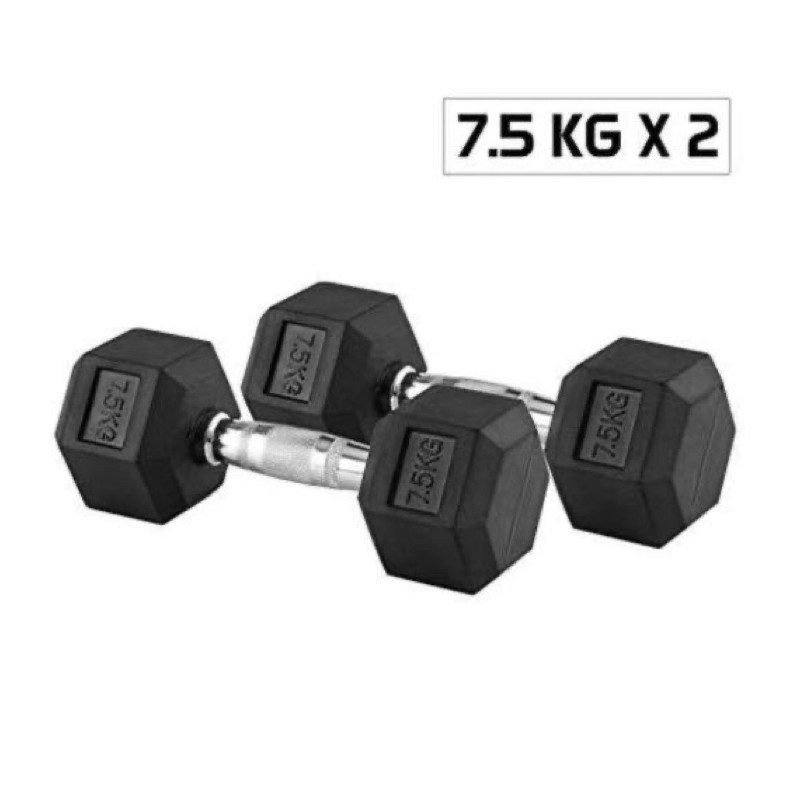 Hexagon Dumbell 7.5KG ( 1 Pair ) Shopee Singapore