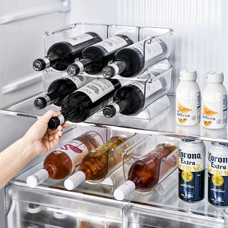 Red Wine Rack Refrigerator Beer Storage Rack Simple Without Punching