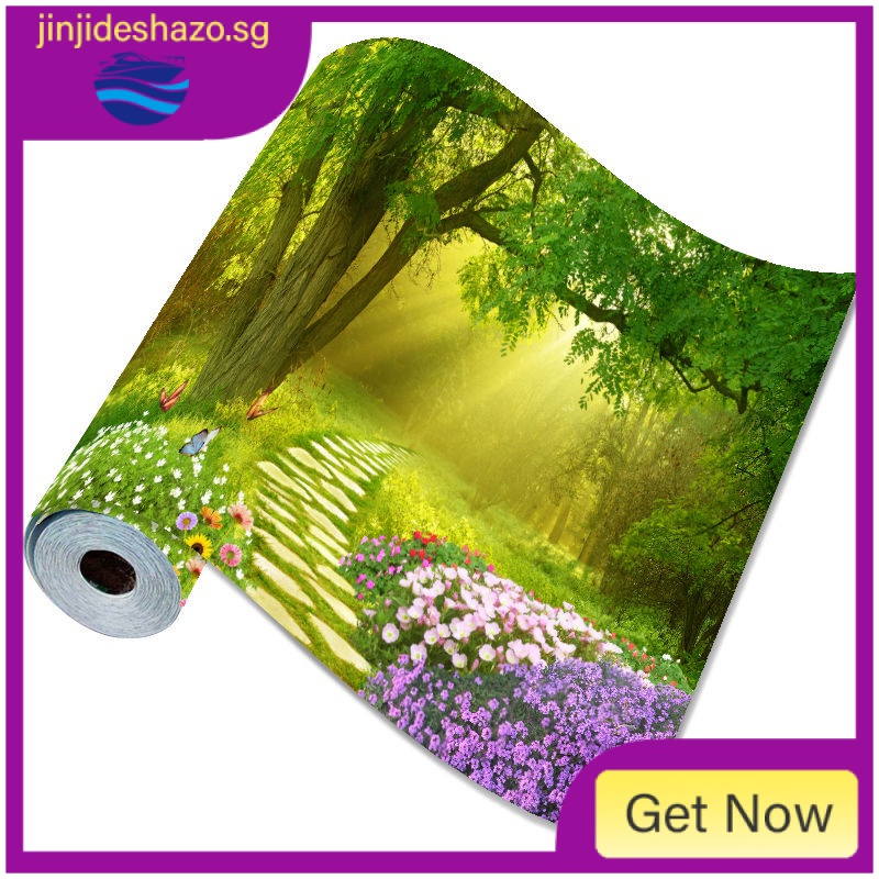 Custom SelfAdhesive Simulation Landscape Forest Forest Green Grass