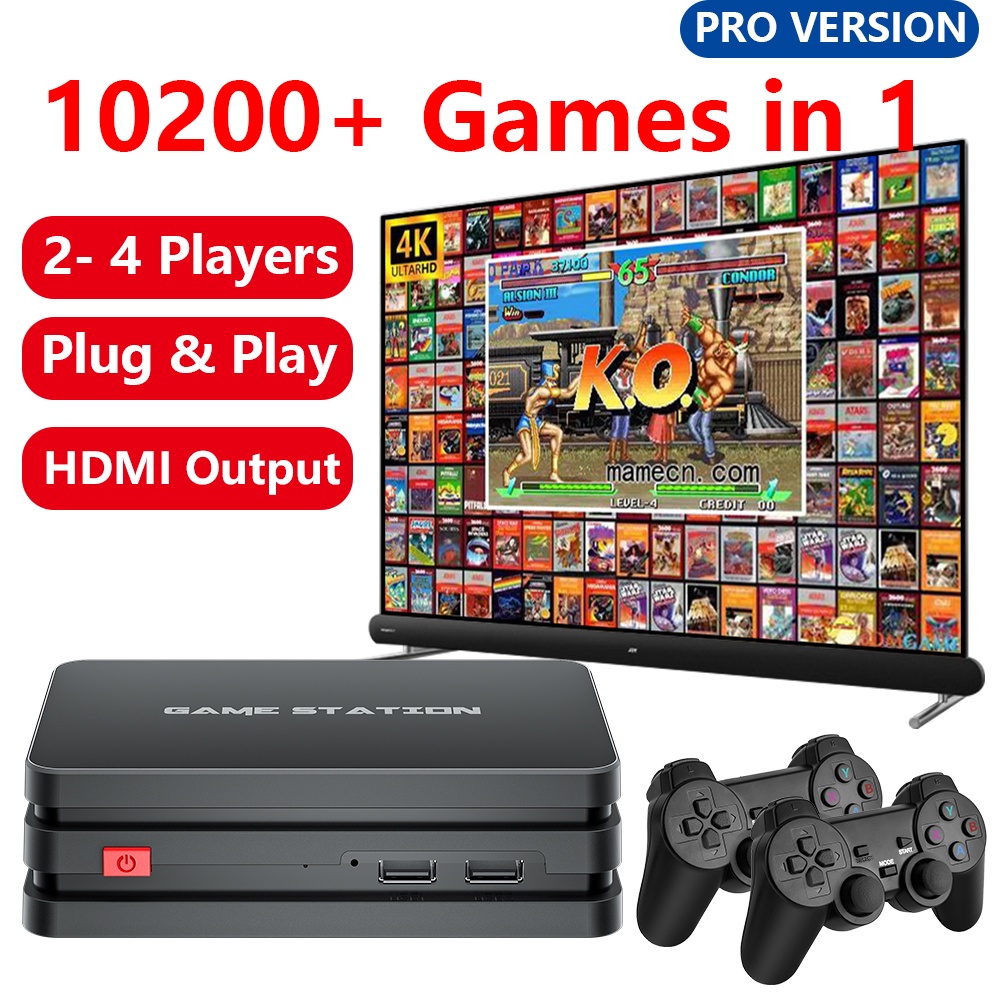 【Pro Version】2022 Newest Model Portable 4K TV Video Game Console 2.4G