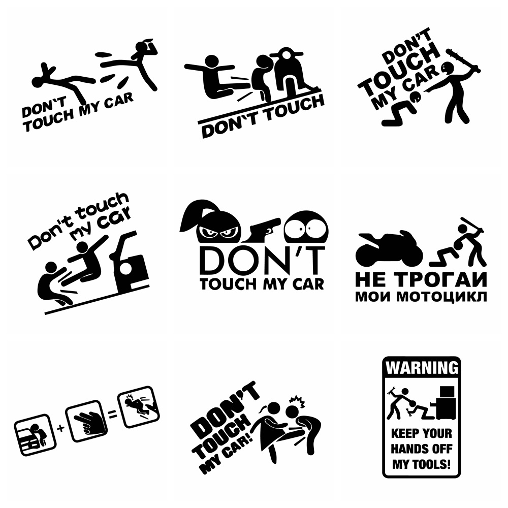 Free Shipping Don't Touch My Car Cars Sticker Funny Creative Wrap Vinyl