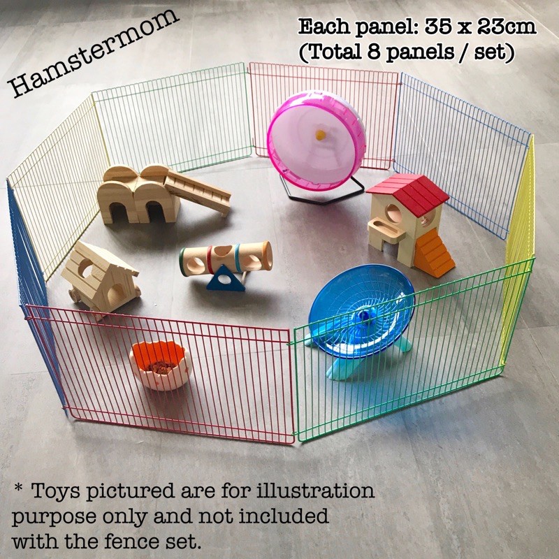🇸🇬Local Stock🇸🇬 Rainbow Fence Playpen for Hamster, Guinea pig and Small