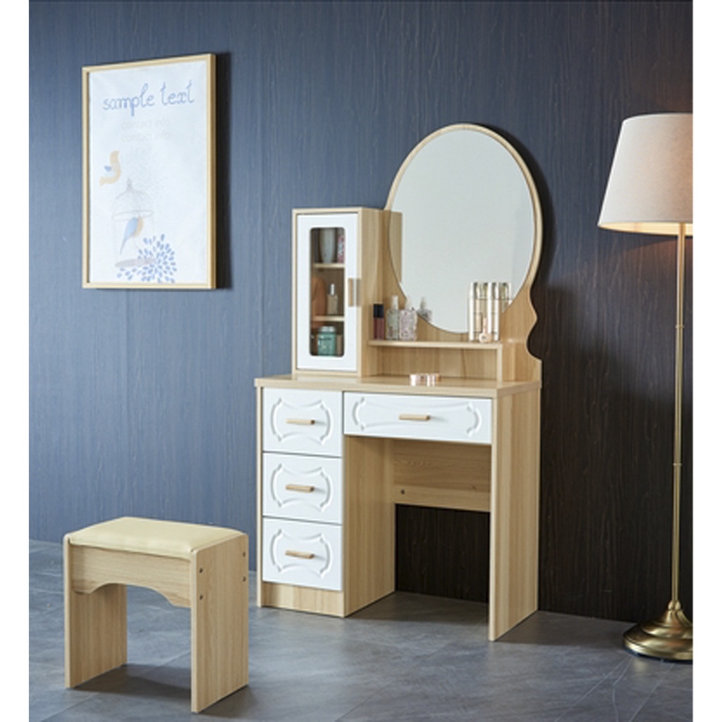 Dressing Table With Round Mirror Shopee Singapore