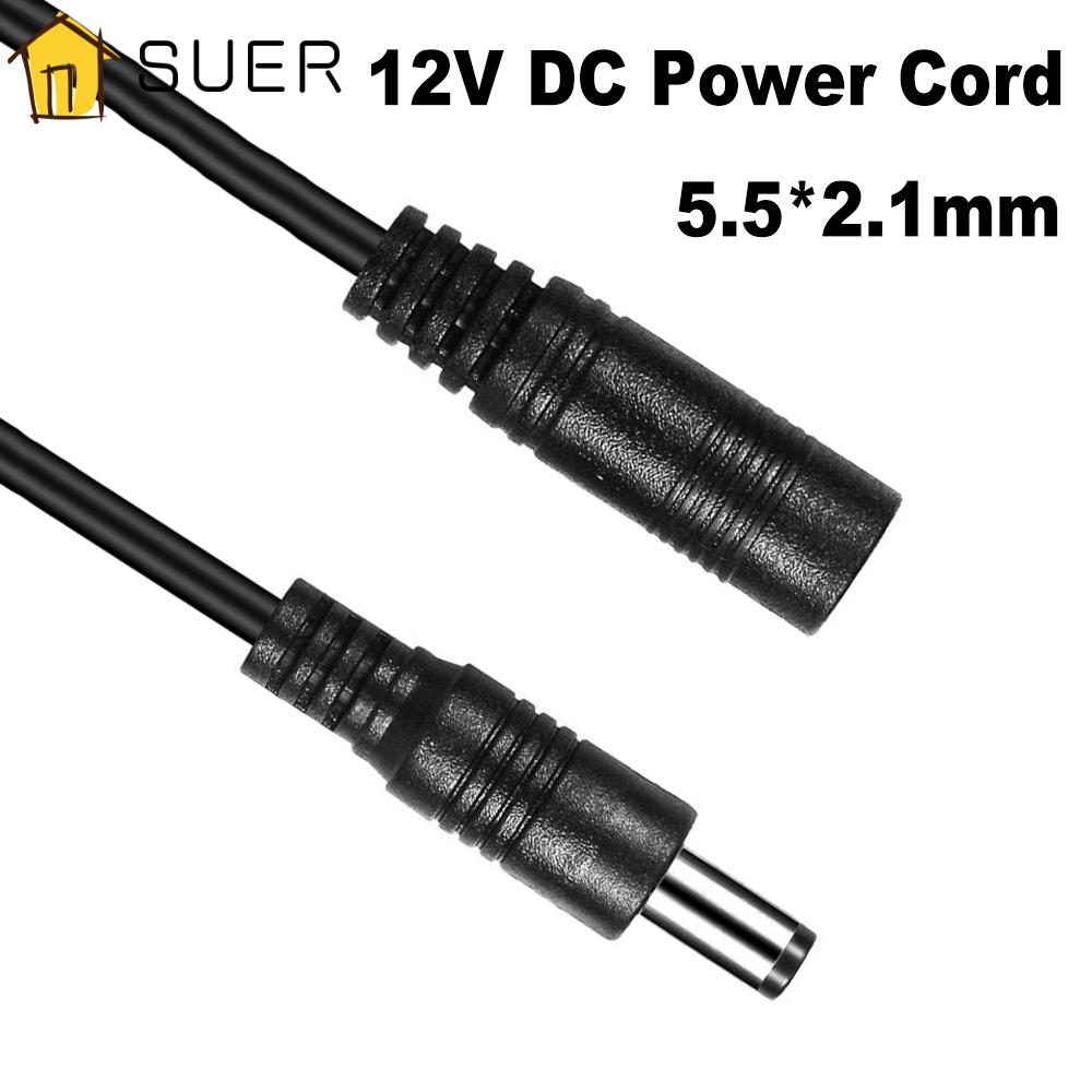 SUER 12V Useful DC Power Cord 0.5m5m 5.5*2.1mm Extension Cable Power