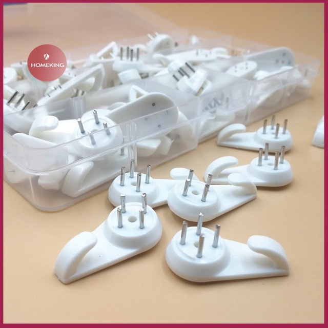 KING 20pcs Invisibl Nonmarking Nails Hooks, Mount Picture Frame