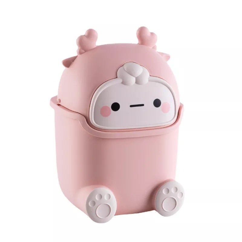 Desktop Table Small Mini Dustbin Bedroom Kitchen Toilet Home Cute Trash