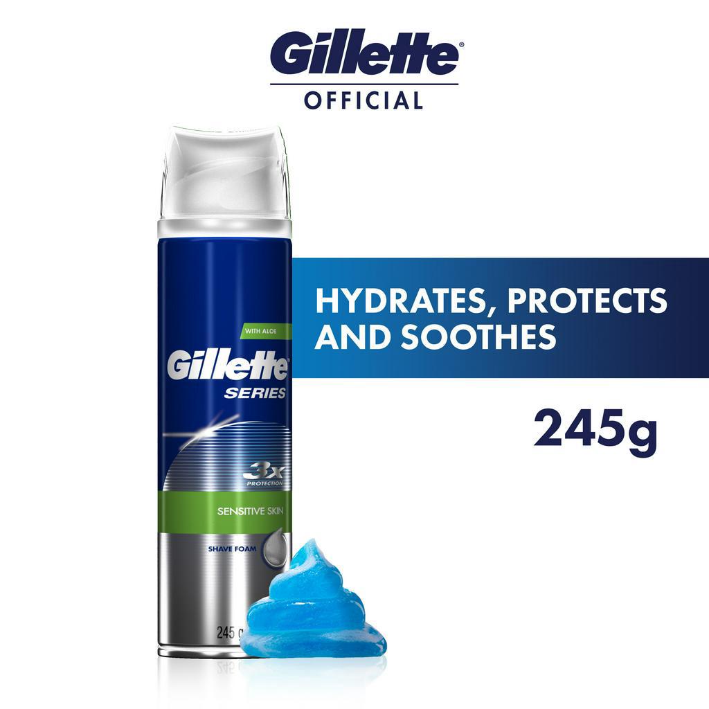 Gillette Shaving Cream Series Sensitive Moisturizing Foam Gel 245g