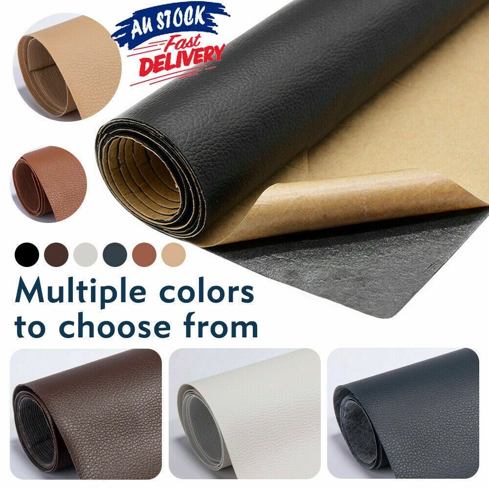 Artificial PU Leather Patches Faux Synthetic Leather Fabric Self