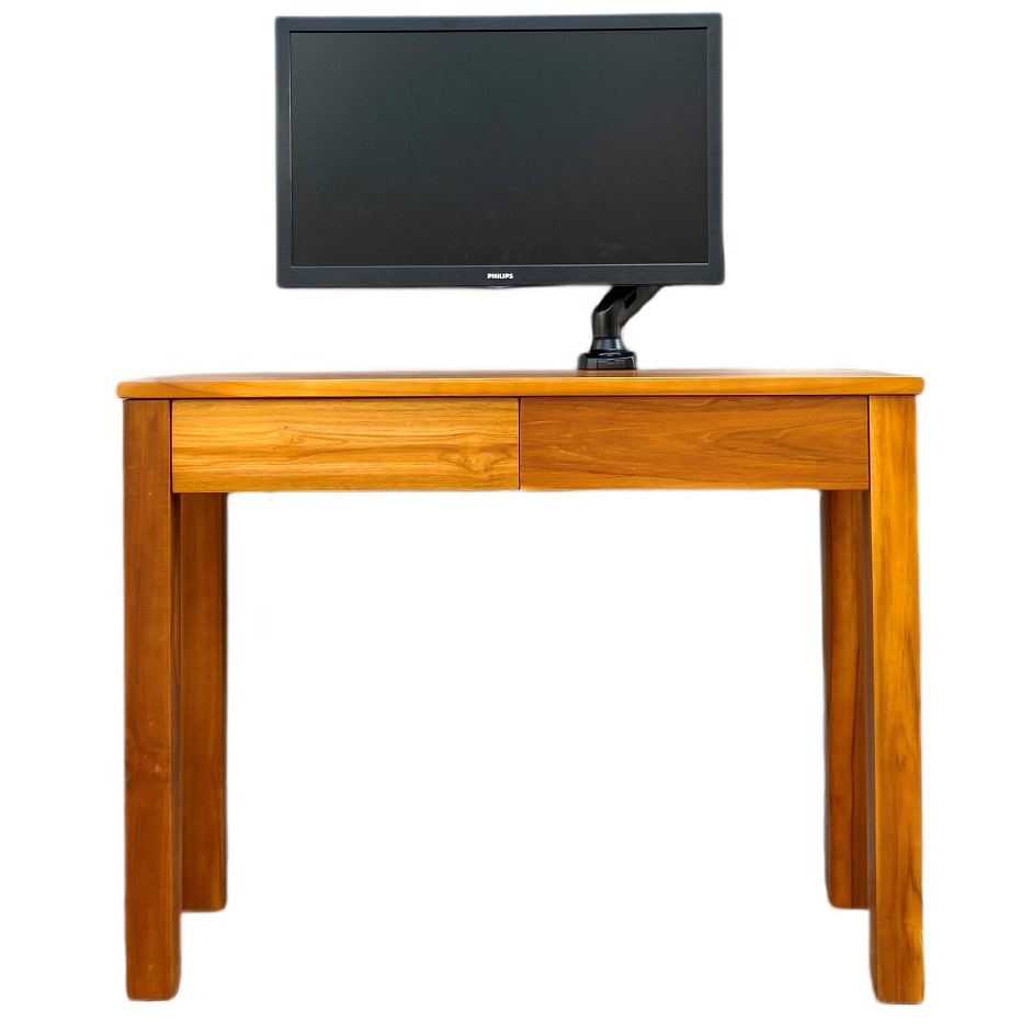 Einfach Solid Wood Study Table with Drawers Hand Made Minimalist