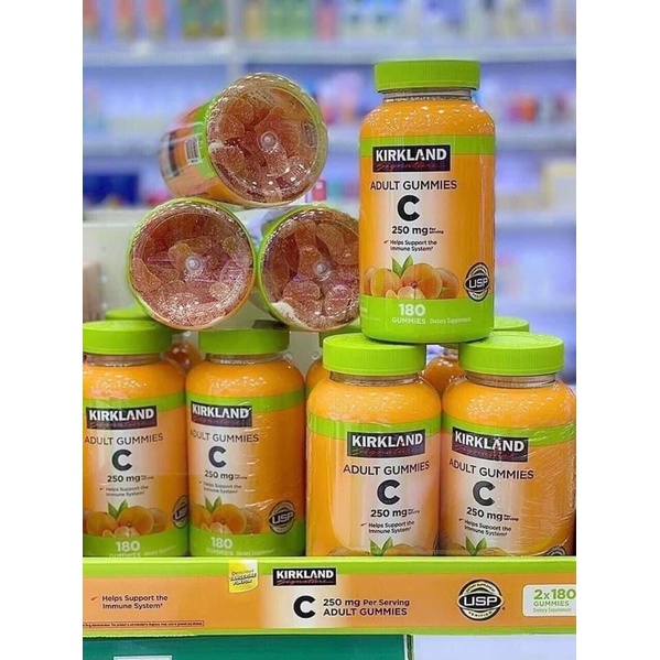 Vitamin C Kirkland Adult Gummies C 250mg Box Of 180 Us Tablets