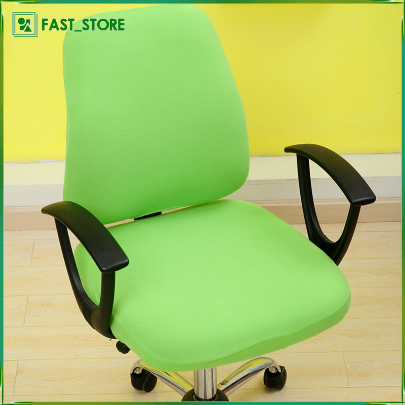 Pure Color Swivel Office Chair Cover Universal Stretch Desk Computer