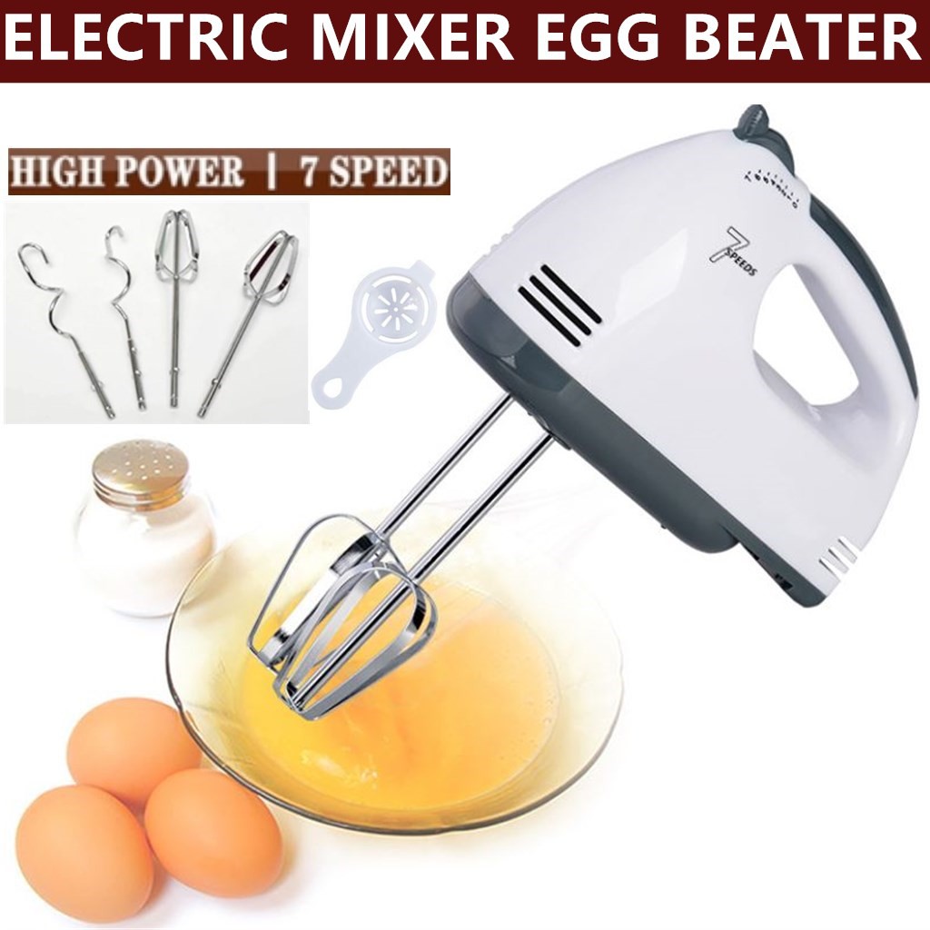 SG Seller 7 Speed Hand Handheld Electric Mixer Whisk Egg Beater