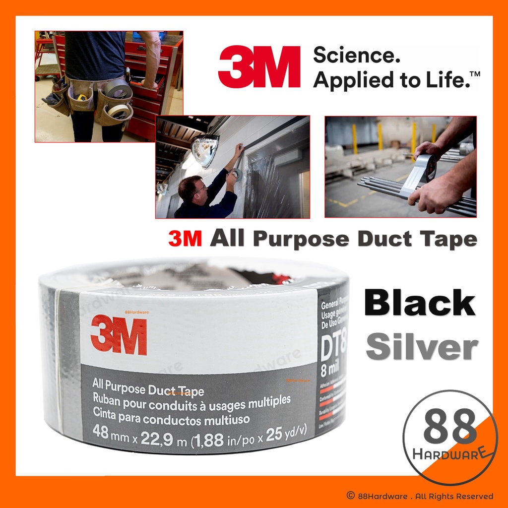 3M All Purpose Waterproof Duct Tape DT8 / 3m tape / waterproof tape