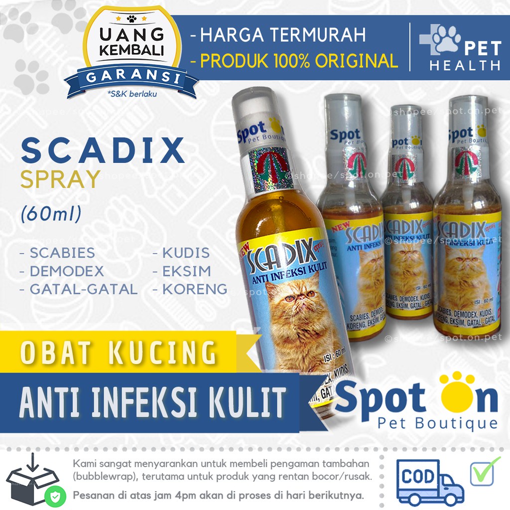 Scadix Cat Skin Infection Drug Scadix Spray Cat Medicine Cat Itchy