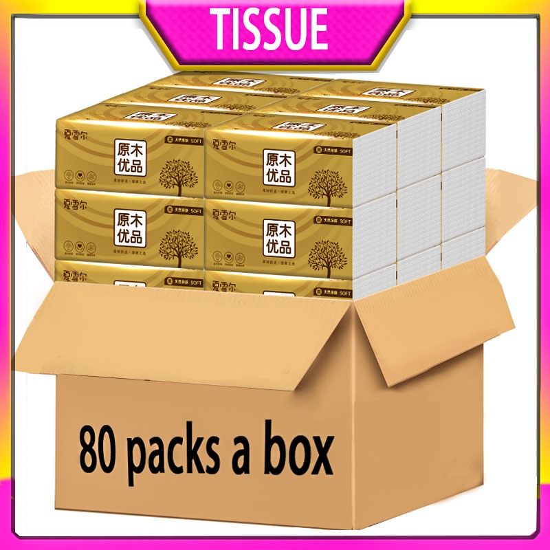 80/box log toilet paper hotel tissue paper household wettable tissue