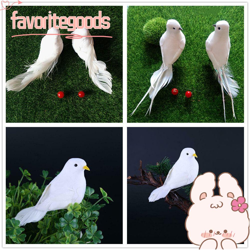 FAVORITEGOODS Emulation Dove Bird Ornament Vivid Artificial Foam Fake